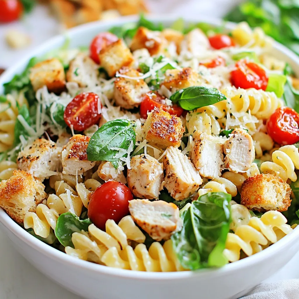 Savory Chicken Caesar Pasta Salad Quick and Easy Recipe