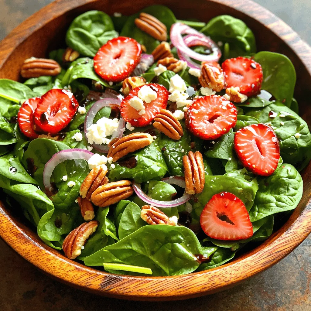 Spinach Strawberry Pecan Salad Nutritious and Fresh
