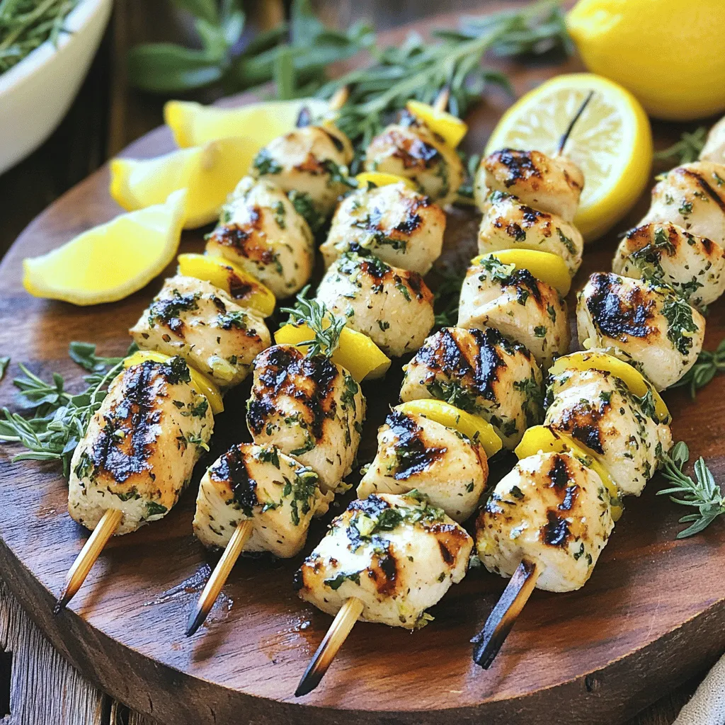 Lemon Herb Grilled Chicken Skewers Flavorful Delight