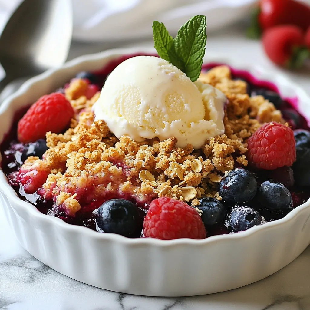 Triple Berry Crisp Delicious and Easy Dessert Recipe