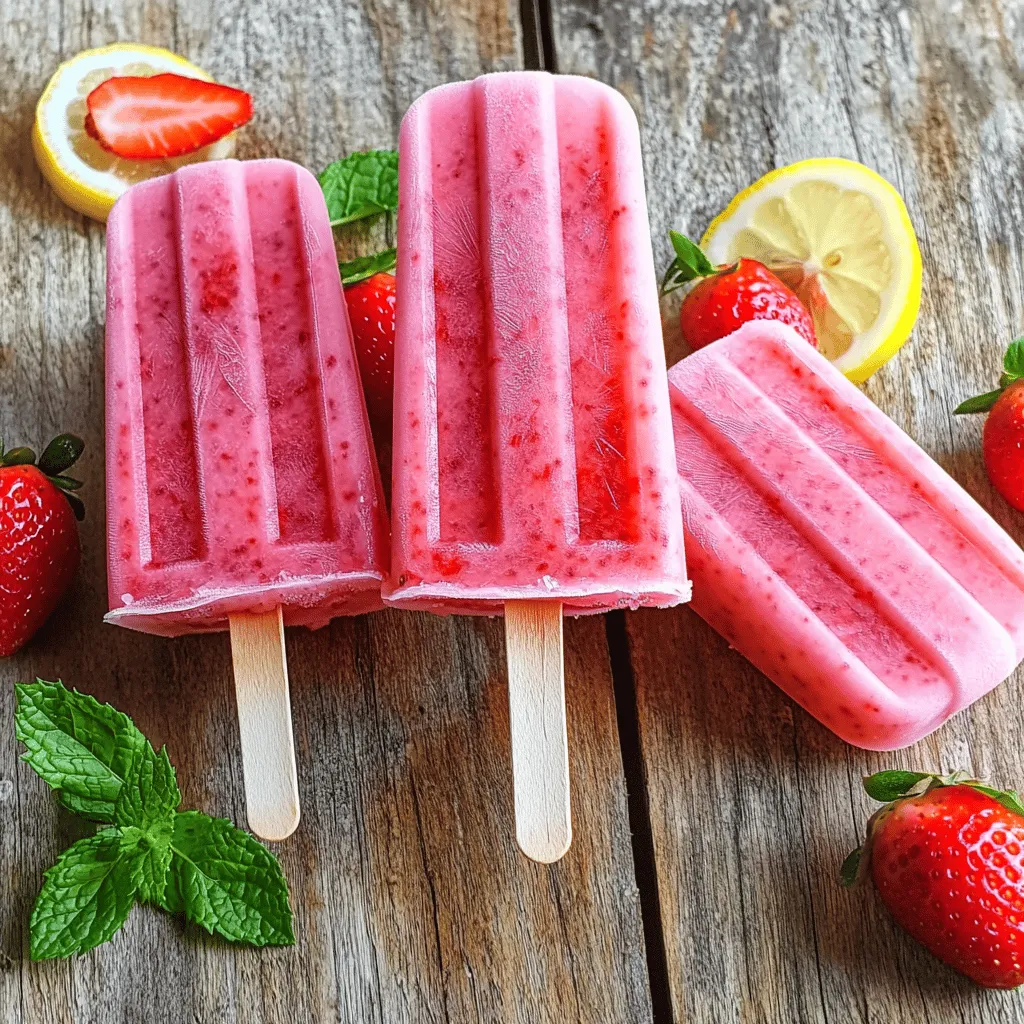 Strawberry Lemonade Popsicles Refreshing Summer Treat