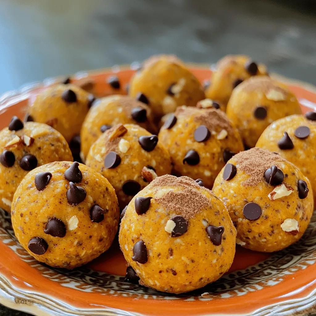 Pumpkin Chocolate Chip Protein Balls Easy Snack Recipe