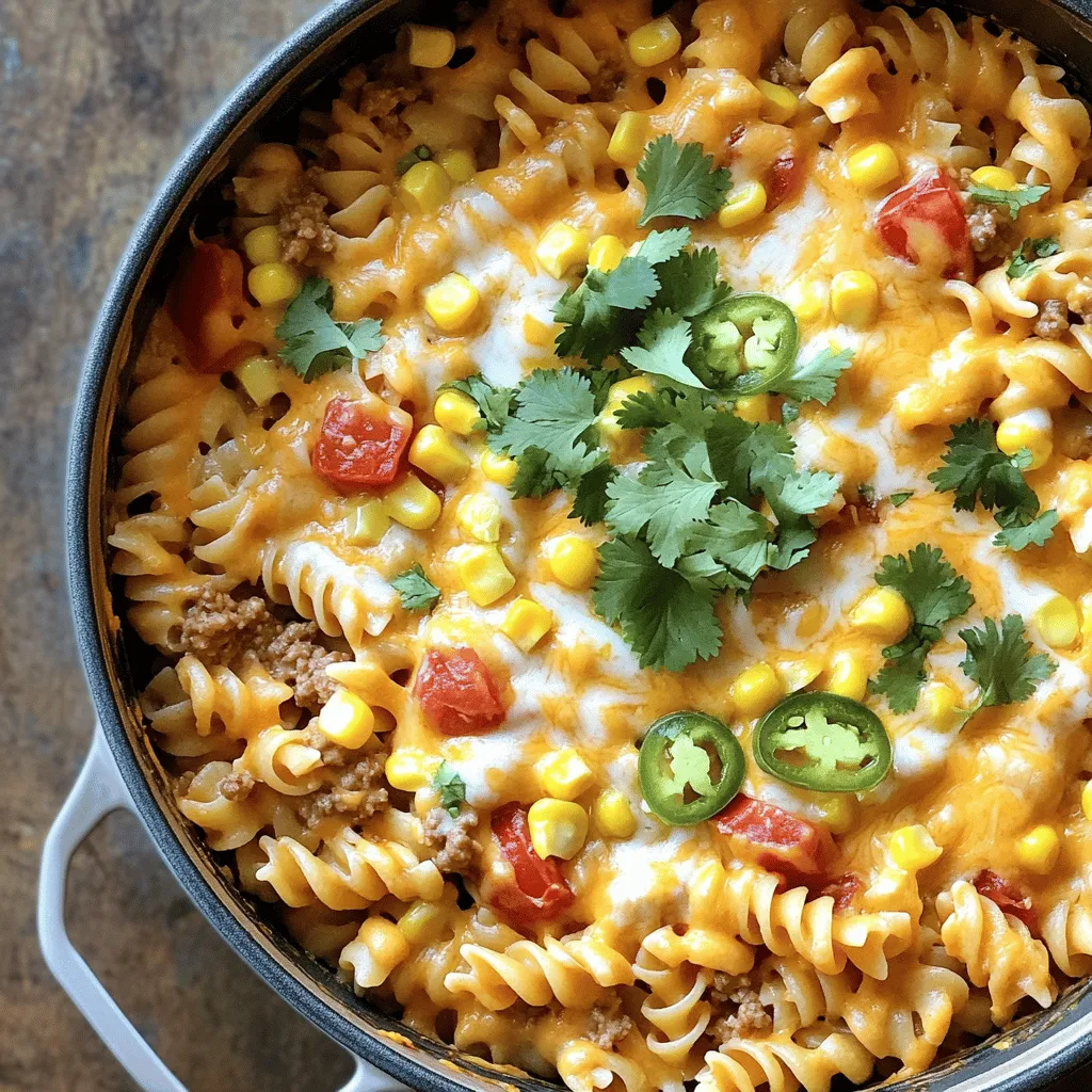 One-Pot Cheesy Taco Pasta Quick and Simple Recipe