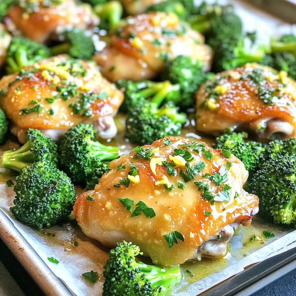 Garlic Butter Chicken and Broccoli Sheet Pan Delight