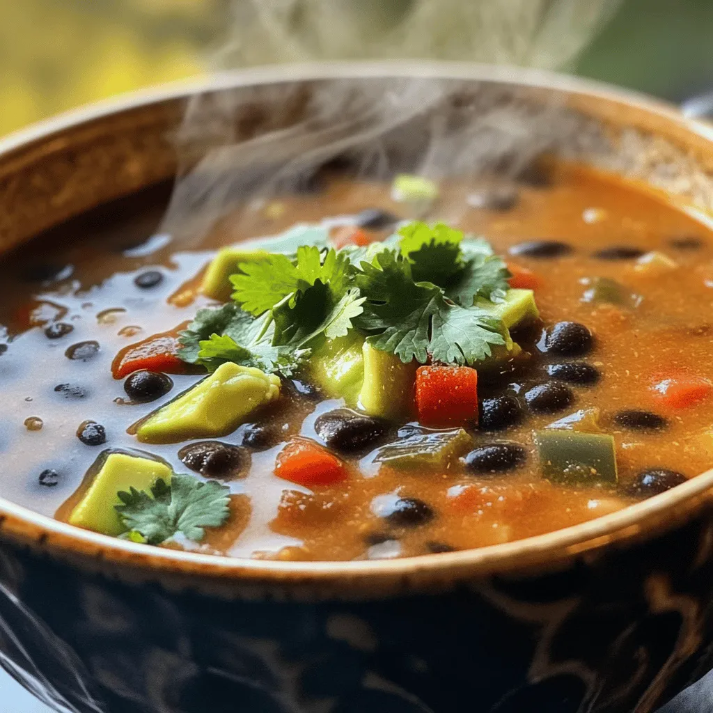 Spicy Black Bean Soup Flavorful and Easy Recipe