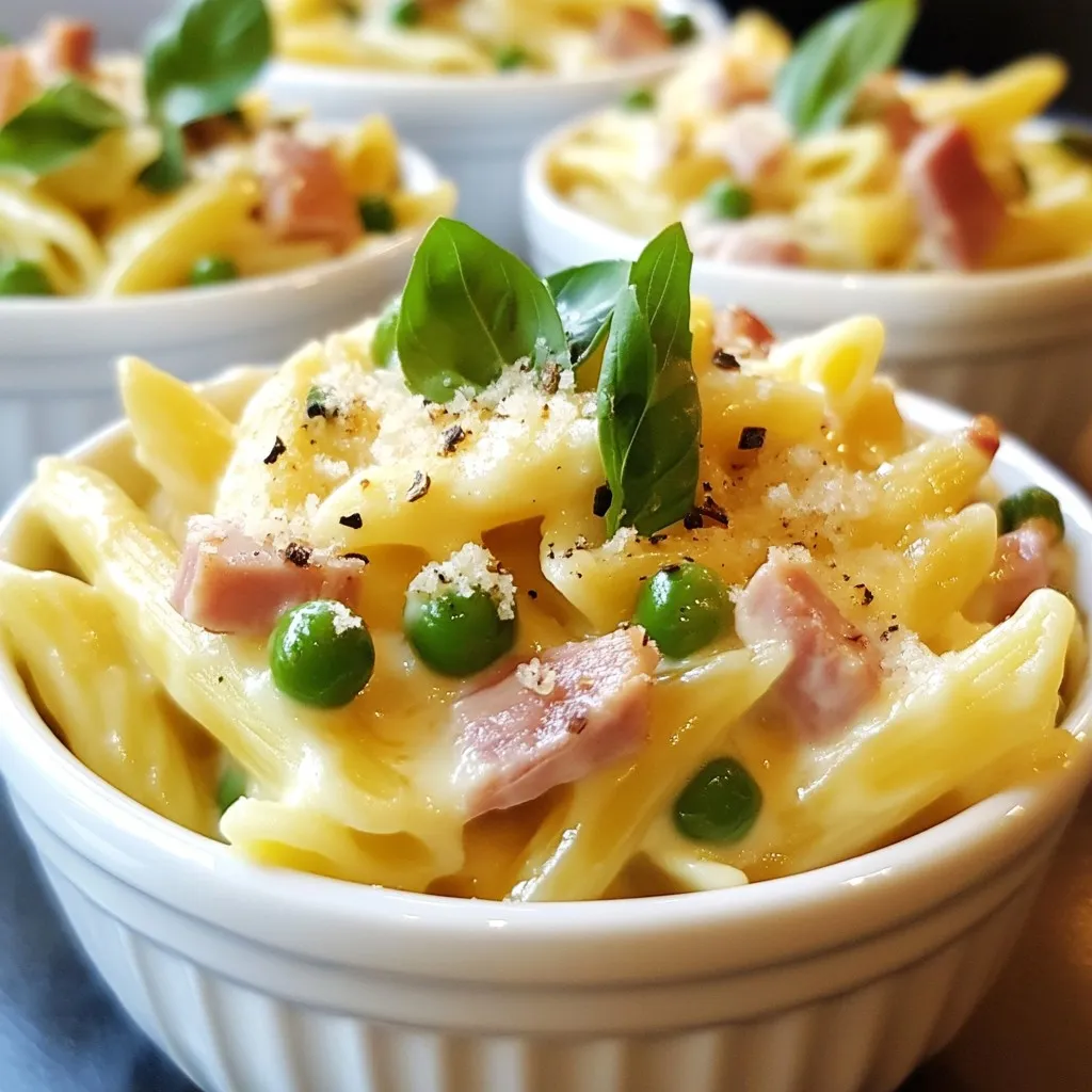 Creamy Ham &#038; Pea Pasta Delicious and Easy Recipe
