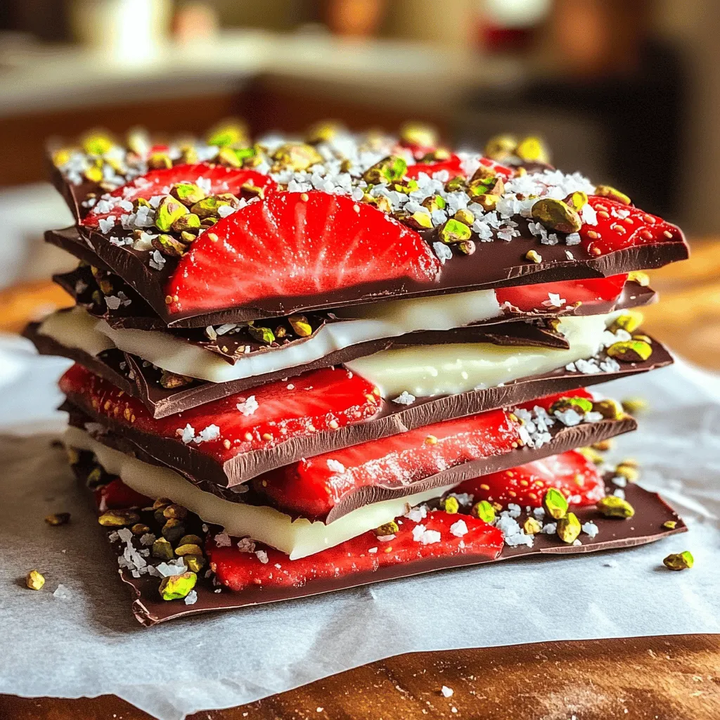 Chocolate Covered Strawberry Bark Delightful Dessert Treat