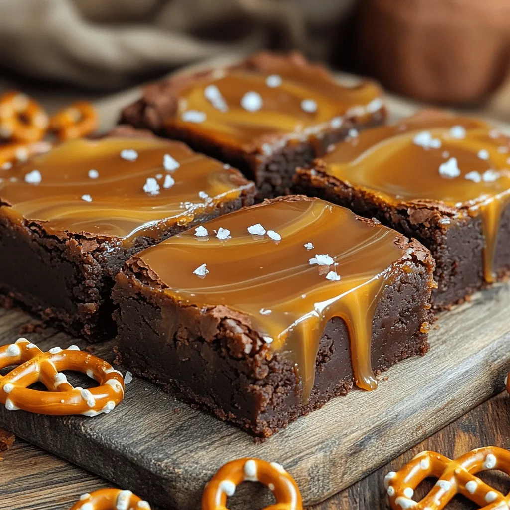 Salted Caramel Pretzel Brownies Irresistible Delight