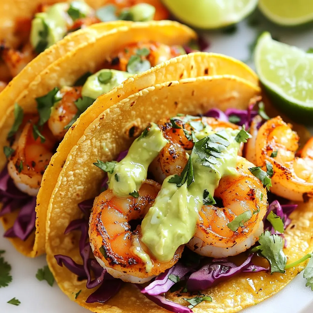 Cajun Shrimp Tacos with Avocado Crema Delight