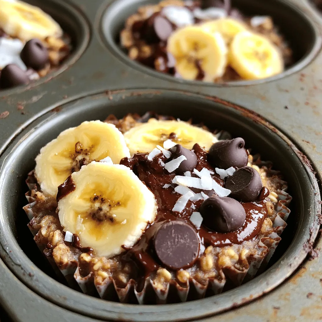 Protein Chocolate Banana Oatmeal Cups Simple Snack