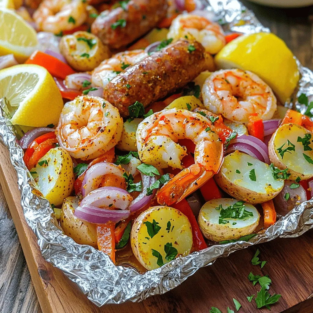 Cajun Shrimp &#038; Sausage Foil Packs Tasty and Easy Meal