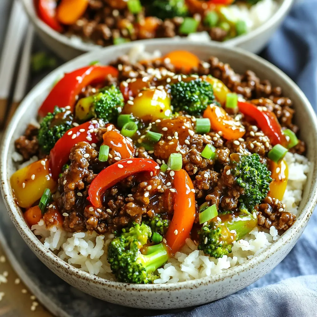 Savory Sweet Chili Beef Bowls Quick and Easy Recipe