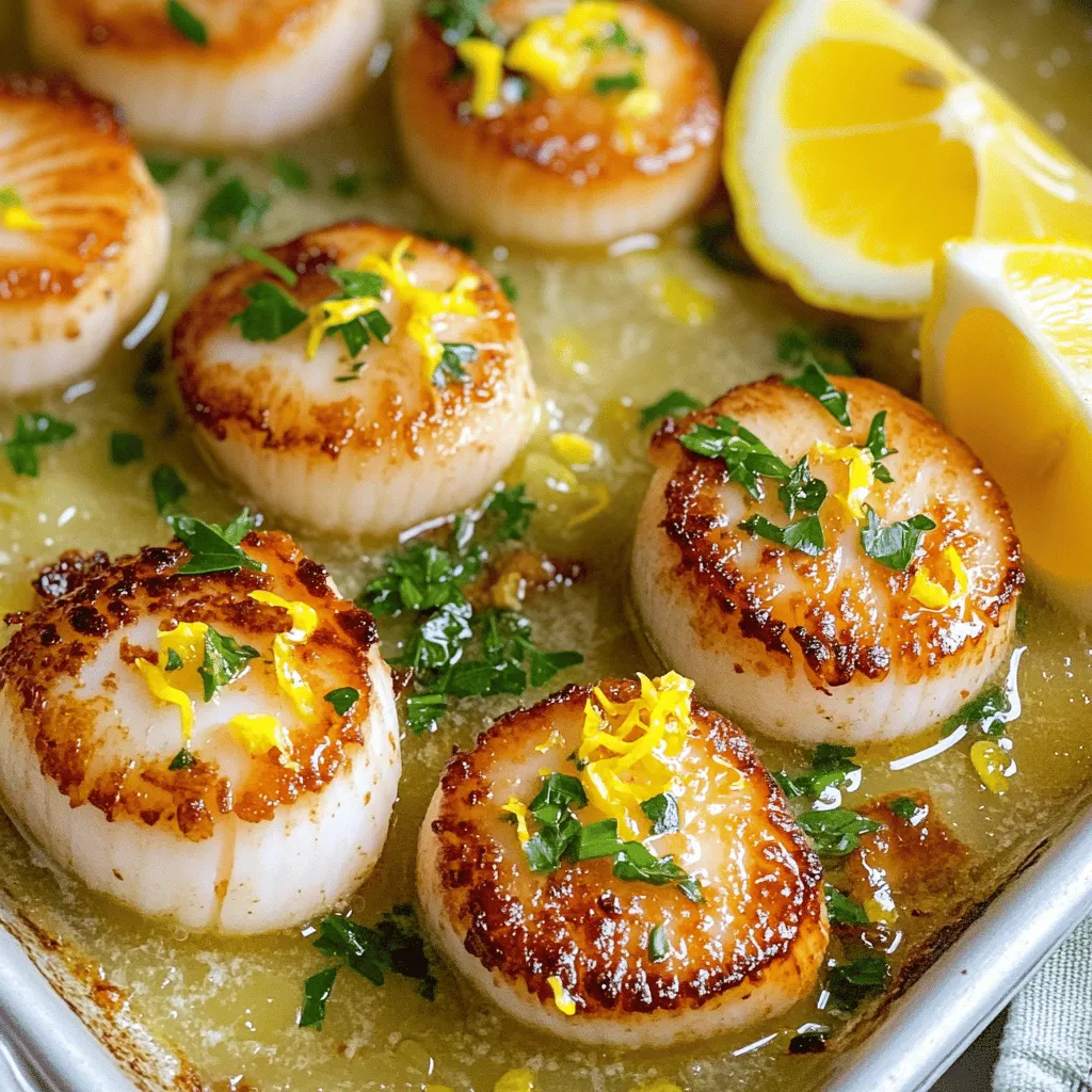 Minute Garlic Butter Lemon Scallops Savory Delight