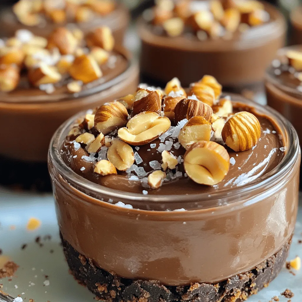 No-Bake Chocolate Hazelnut Cheesecake Cups Delight