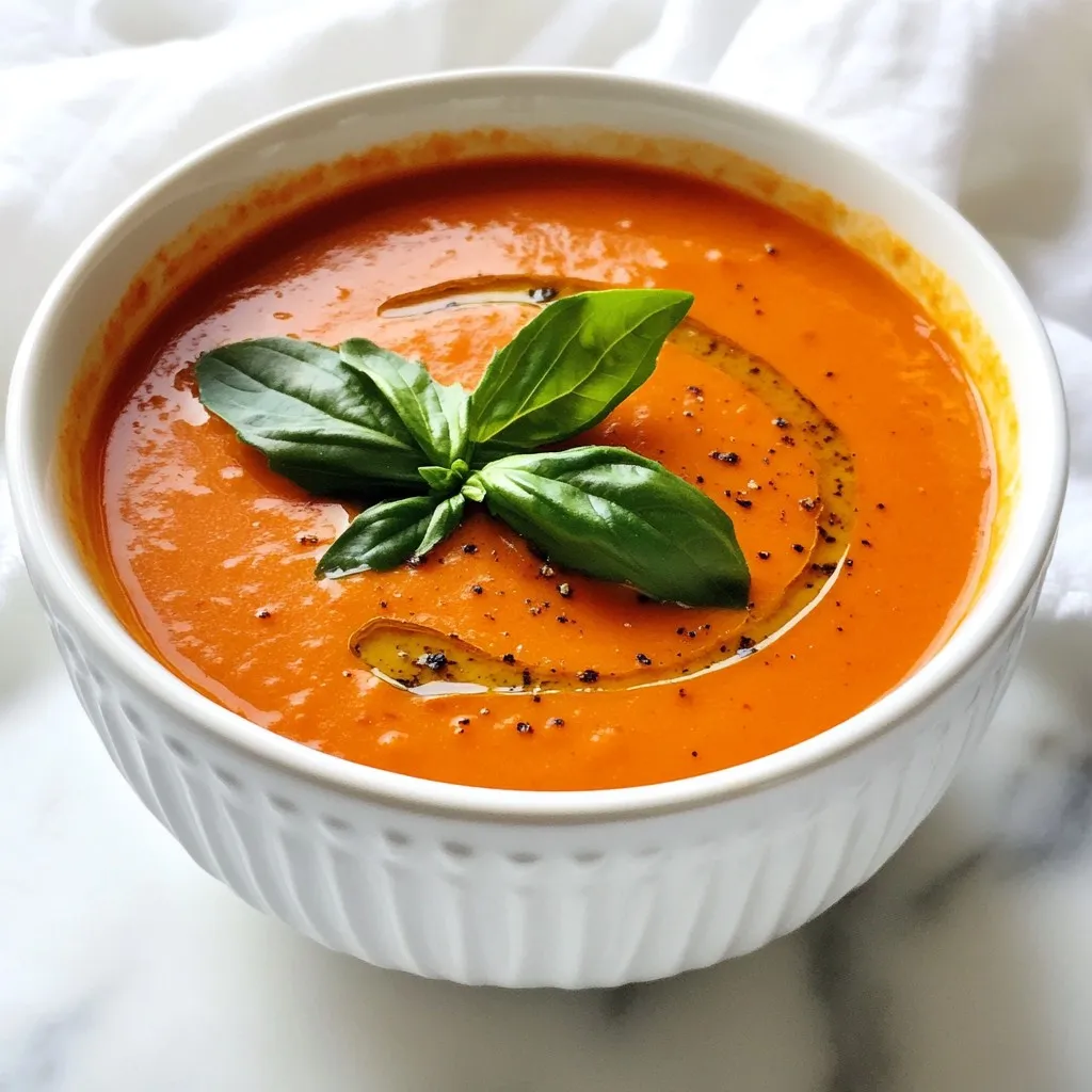 Roasted Red Pepper Gouda Soup Creamy and Delicious