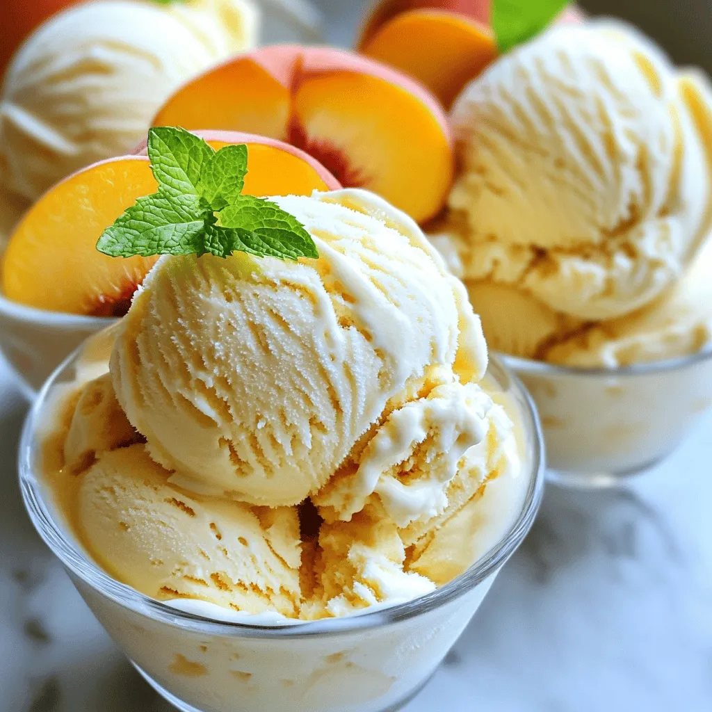 Classic Peach Ice Cream Delightfully Creamy Treat