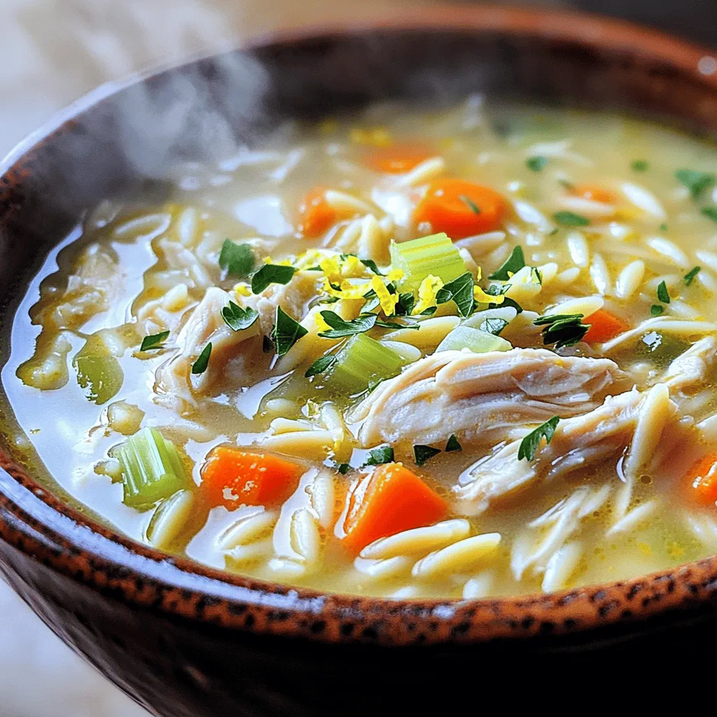 Creamy Lemon Chicken Orzo Soup Hearty and Easy Meal