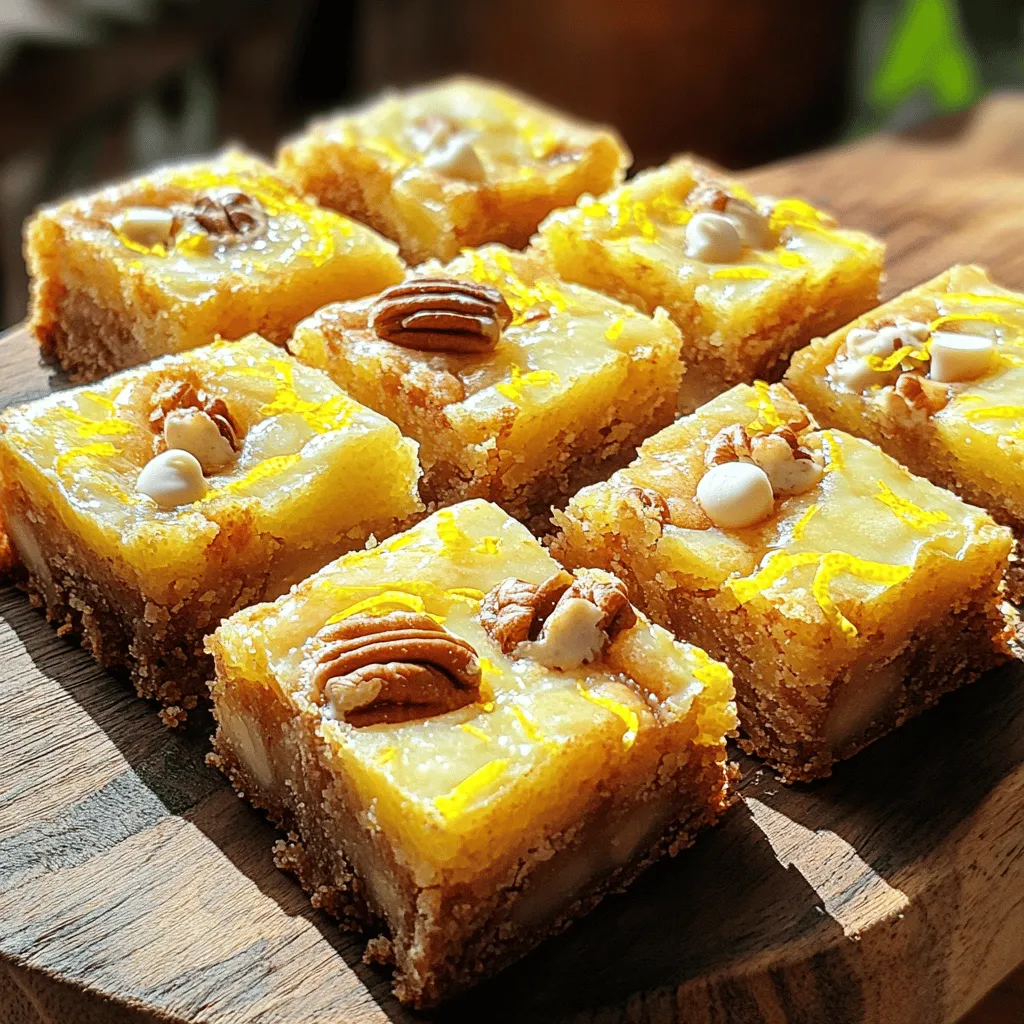 Chewy Lemon Blondies Delightful and Easy Recipe
