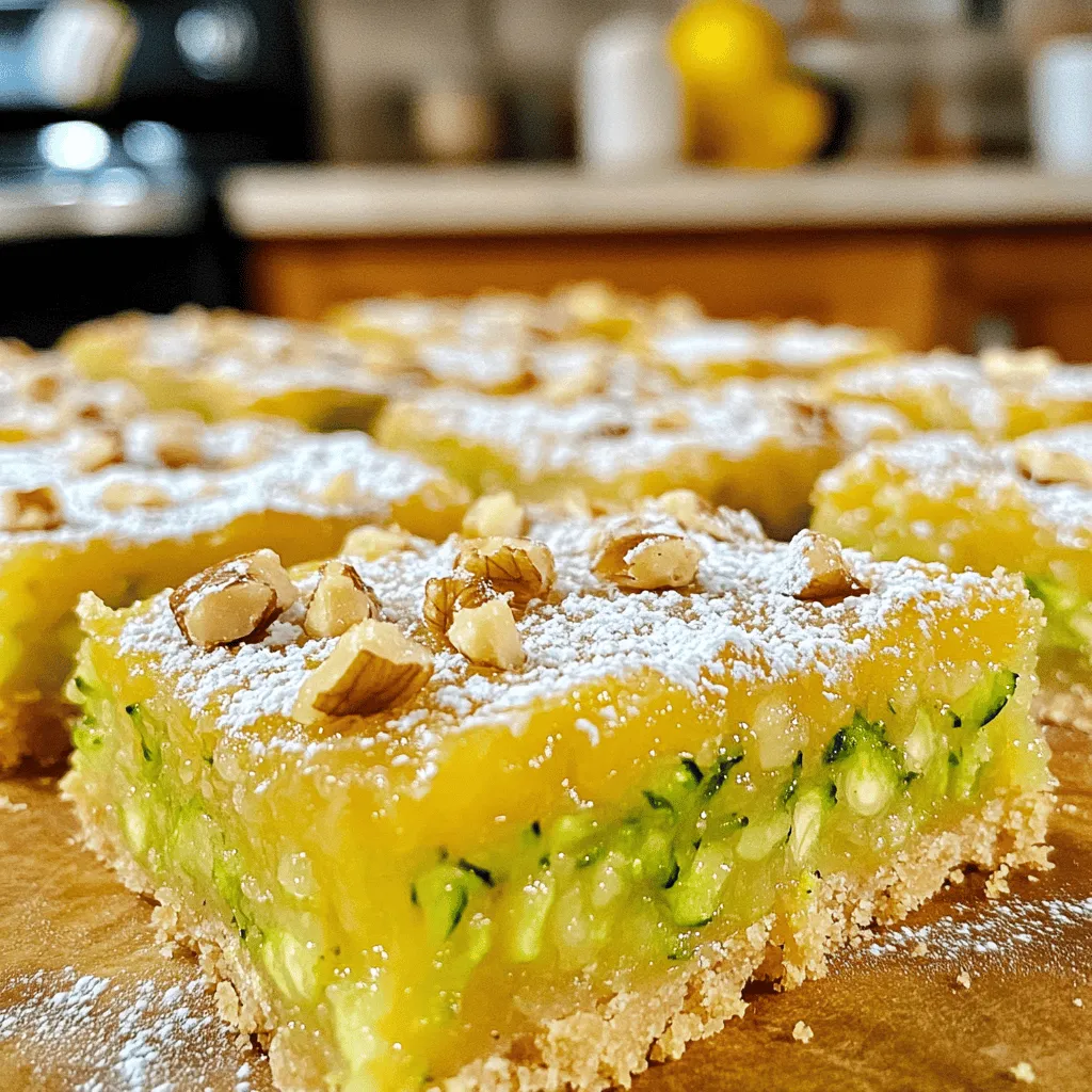 Zucchini Lemon Bars Delightful and Simple Treat