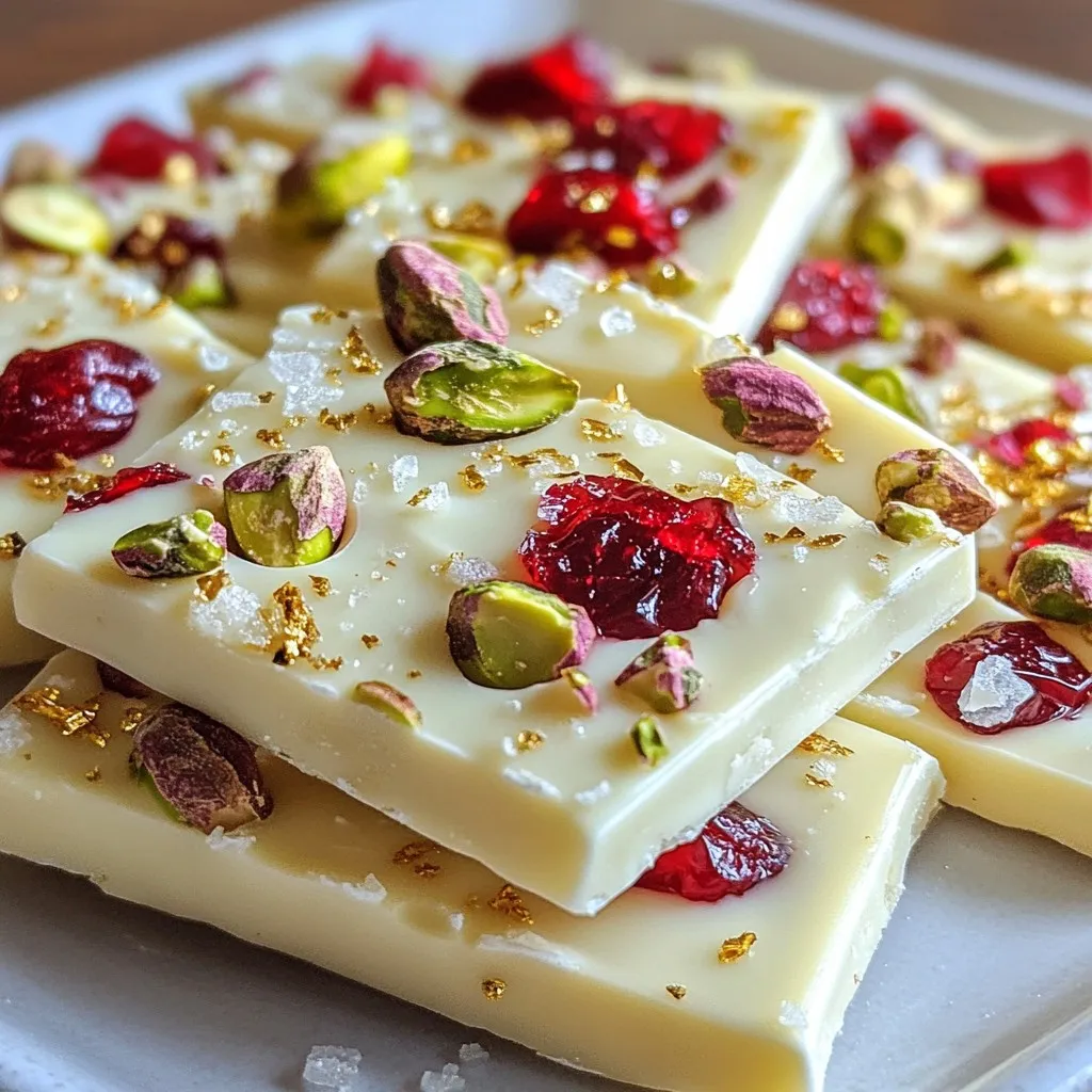 Cranberry Pistachio White Chocolate Bark Recipe Delight
