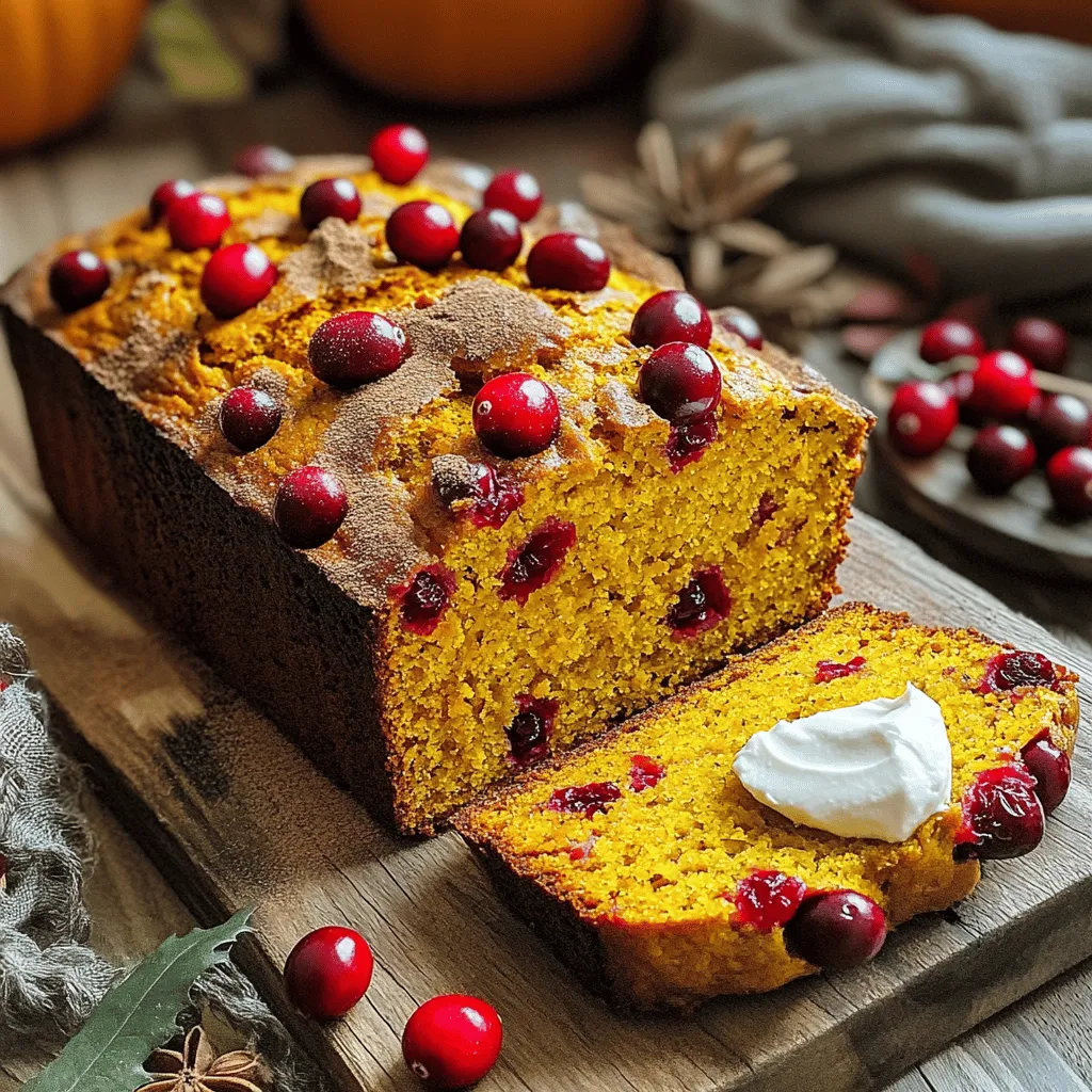 Pumpkin Cranberry Bread Bakery Style Simple Recipe