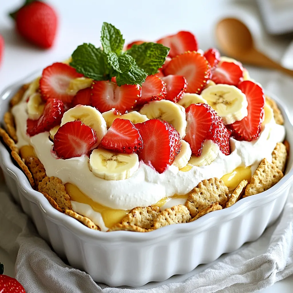 No-Bake Strawberry Banana Pudding Delightful Treat