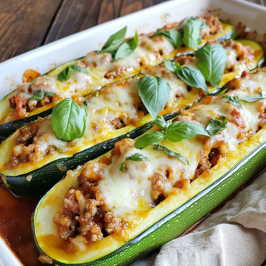 Lasagna Stuffed Zucchini Boats Flavorful and Healthy Meal