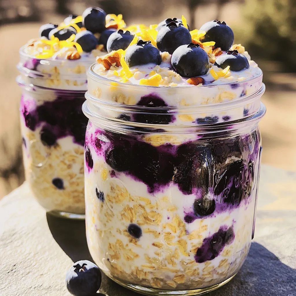 Blueberry Lemon Overnight Oats Quick and Tasty Recipe