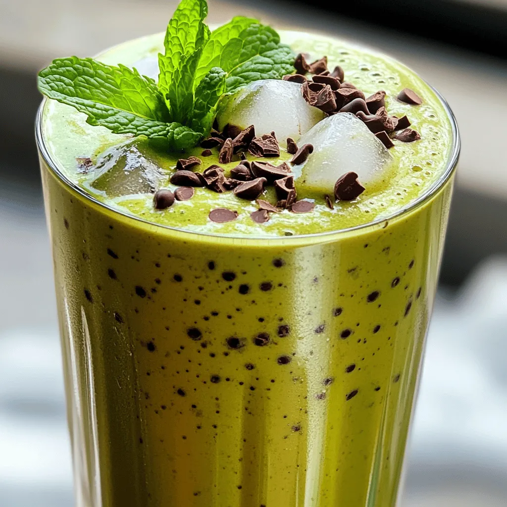 Mint Chocolate Chip Protein Shake Nutrient Boost