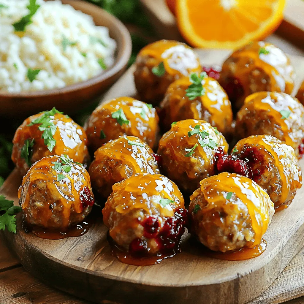 Orange Glazed Cranberry Meatballs Savory and Tender Dish