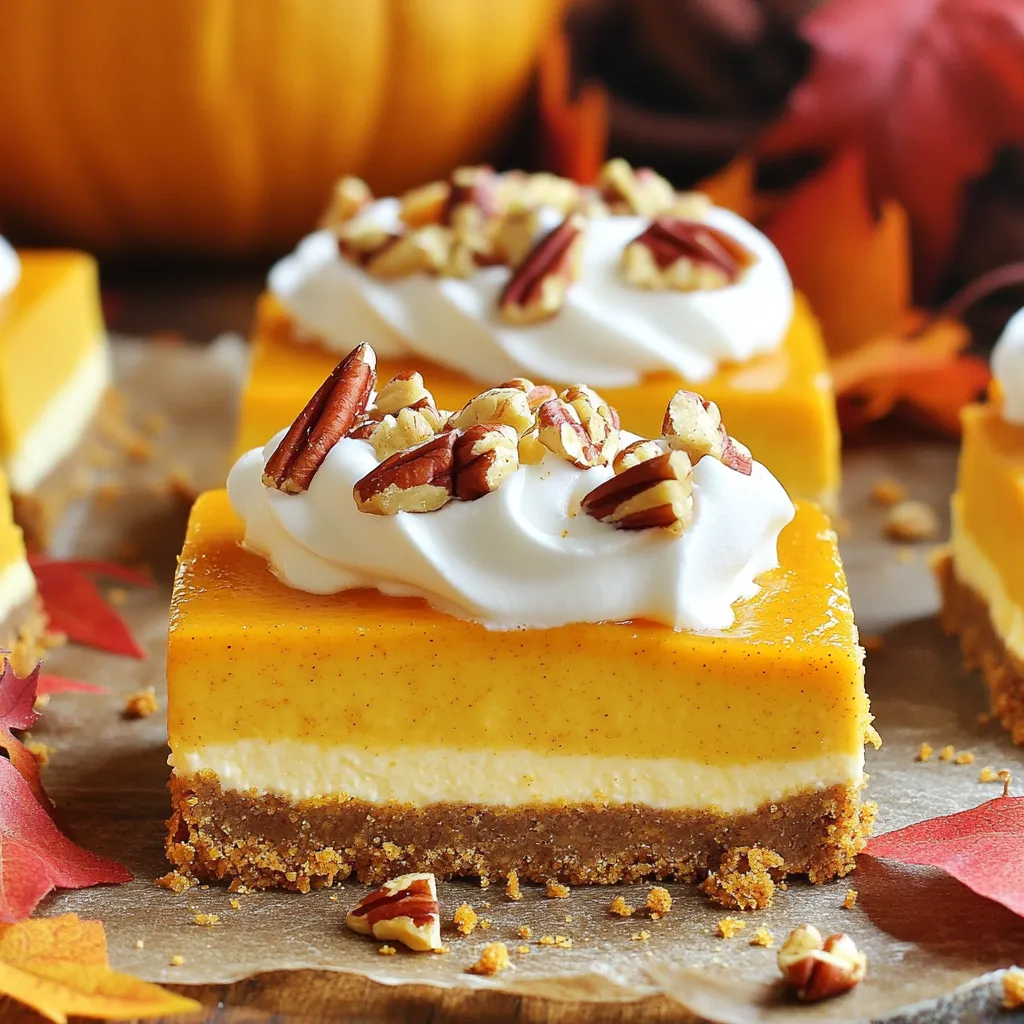 Pumpkin Spice Cheesecake Bars Irresistible Delight