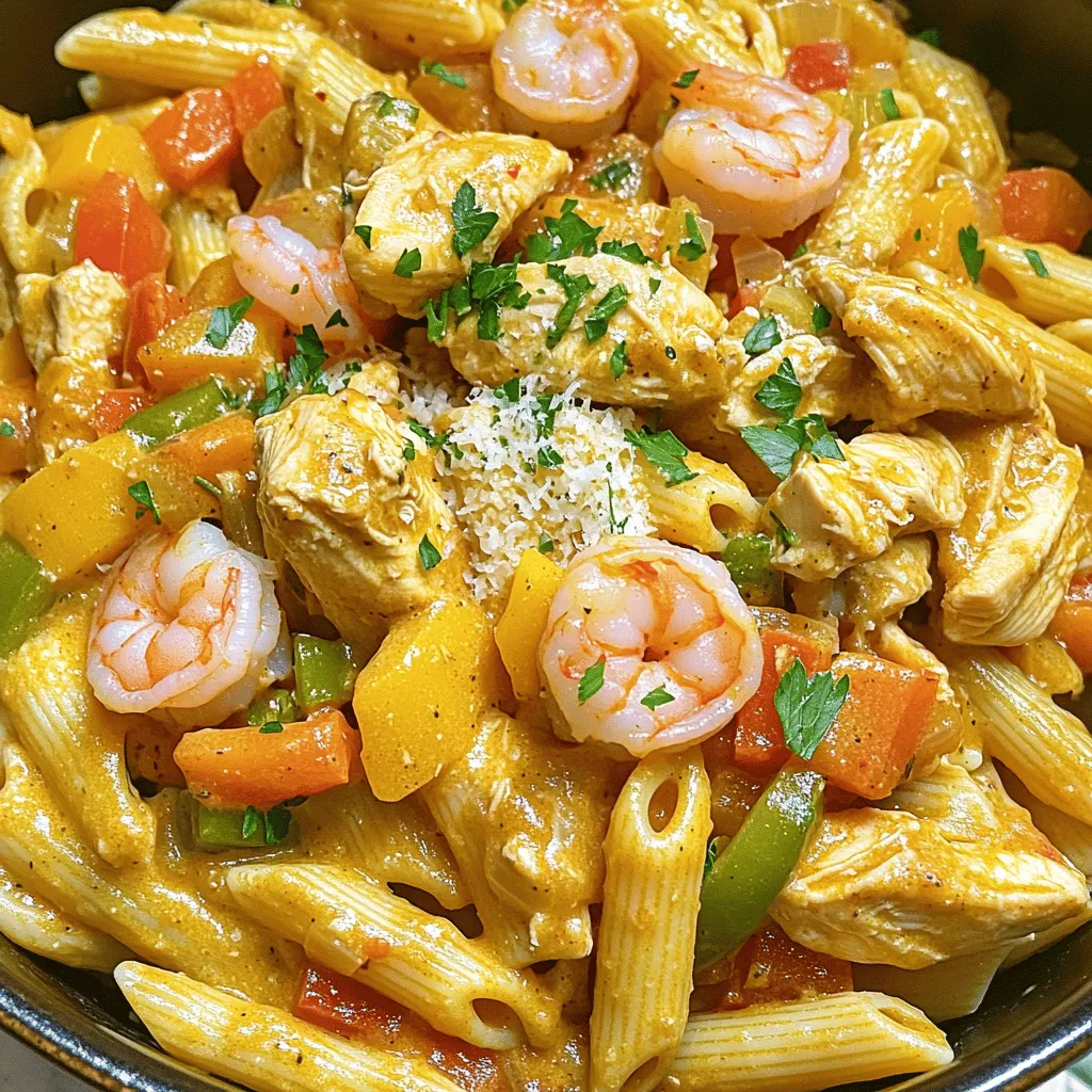 One-Pot Cajun Chicken &#038; Shrimp Pasta Hearty Delight