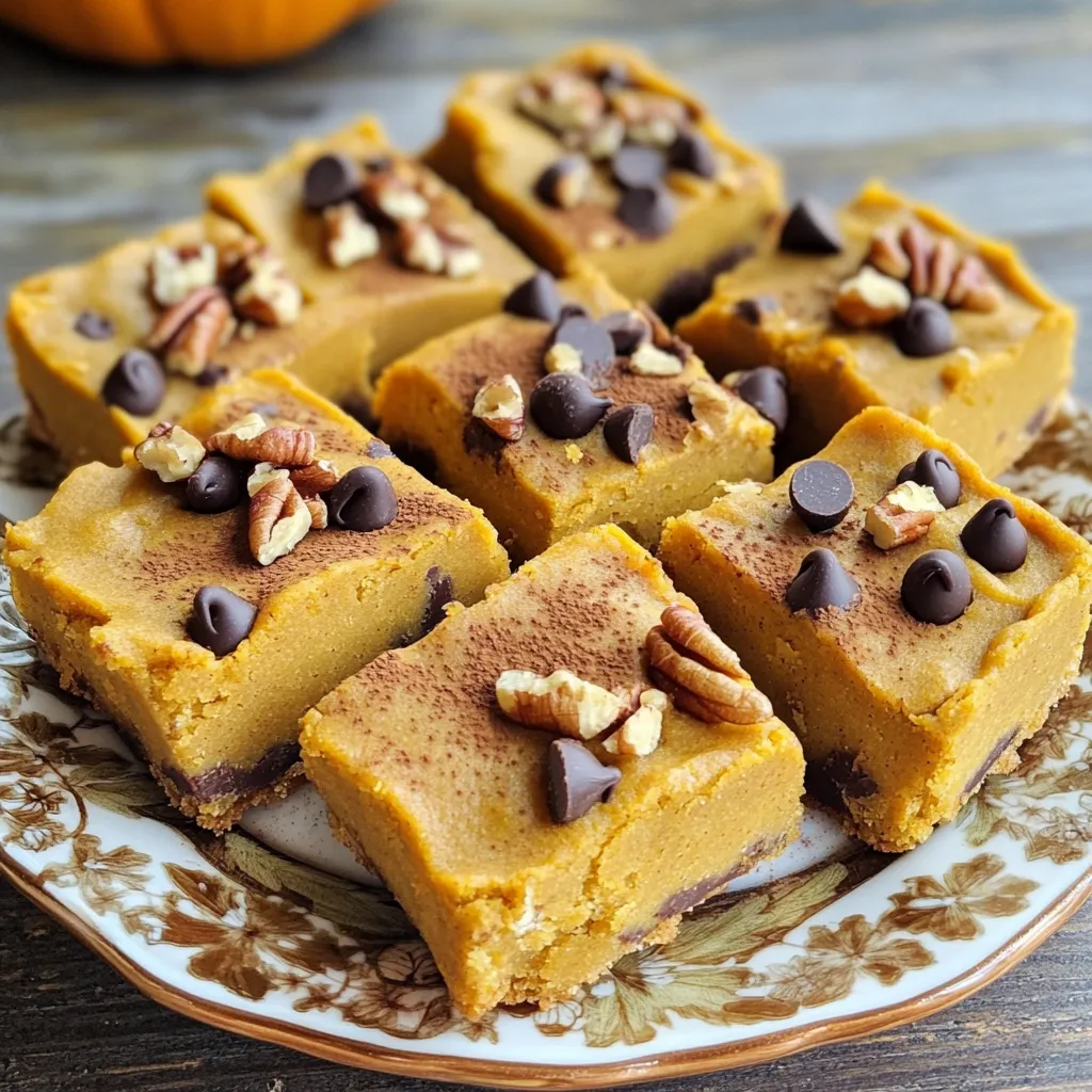 Pumpkin Spice Cookie Dough Bars No Bake Delight