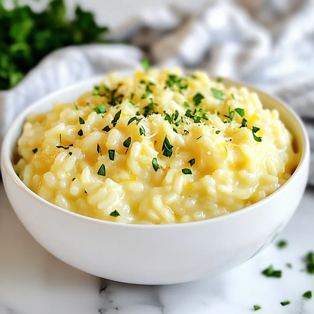 Creamy Garlic Parmesan Risotto Rich and Velvety Dish