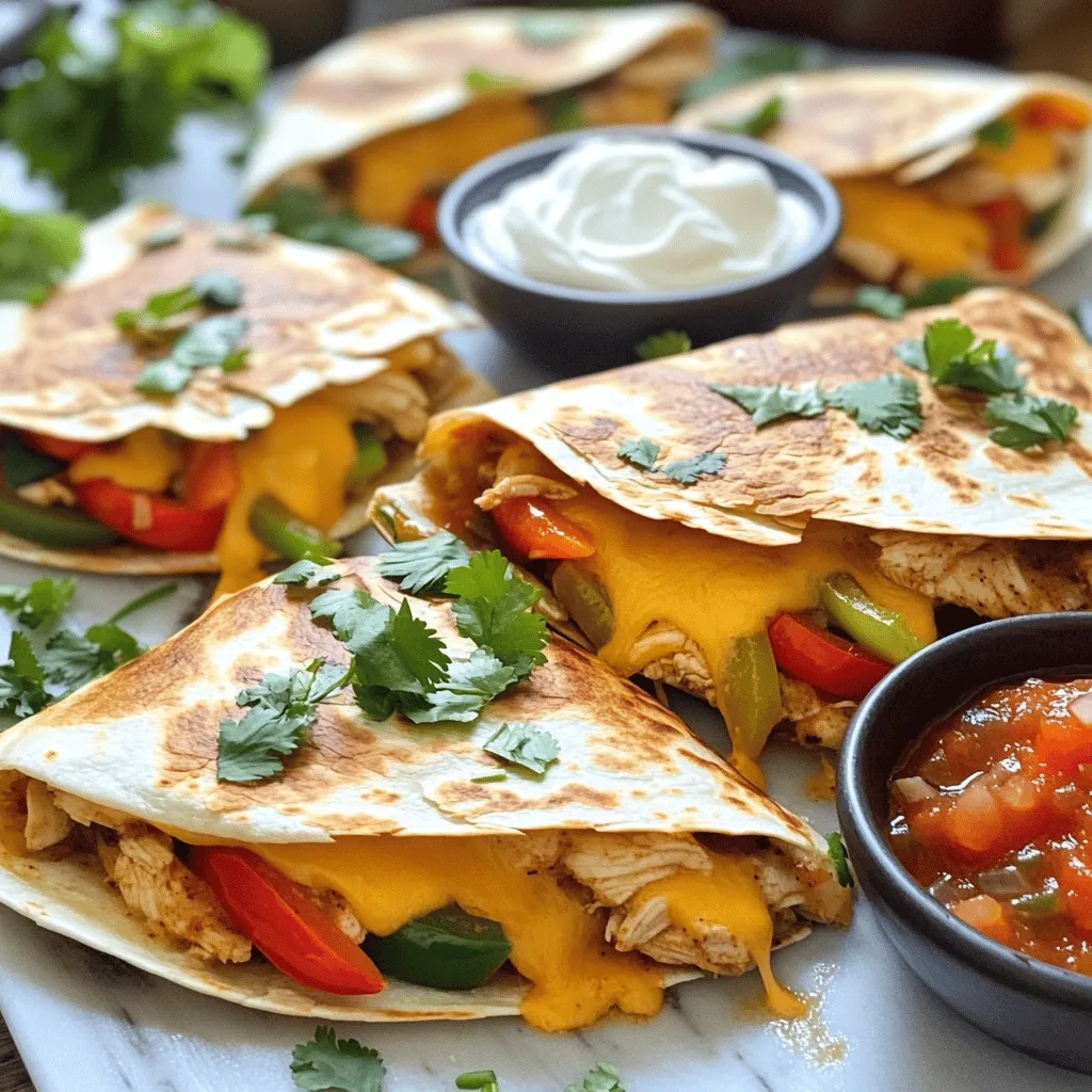Chicken Fajita Quesadillas Quick and Easy Recipe