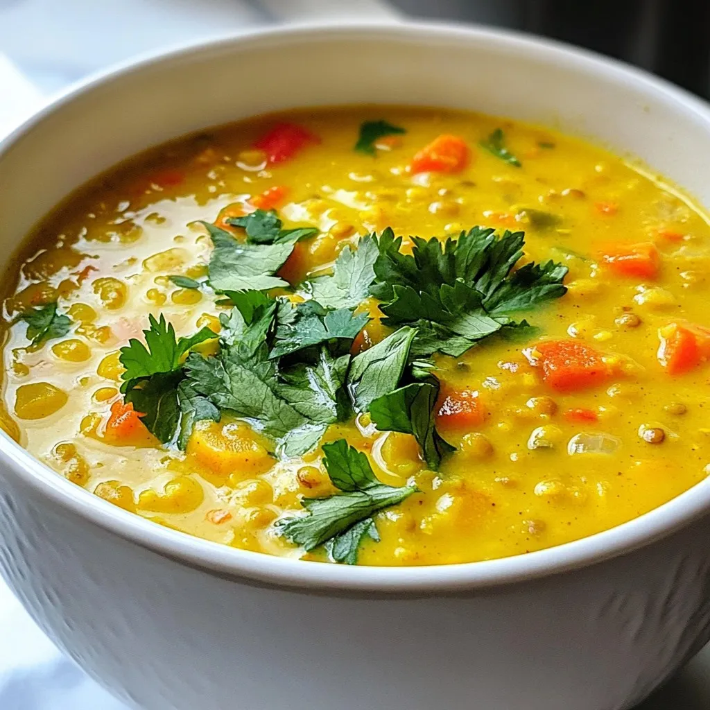 Coconut Curry Lentil Soup Nourishing and Flavorful Dish