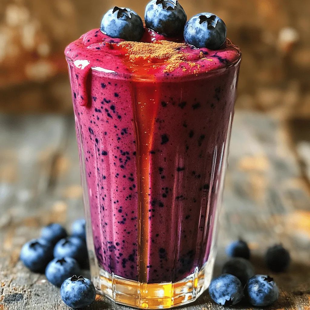 Blueberry Almond Butter Shake Creamy and Nutritious
