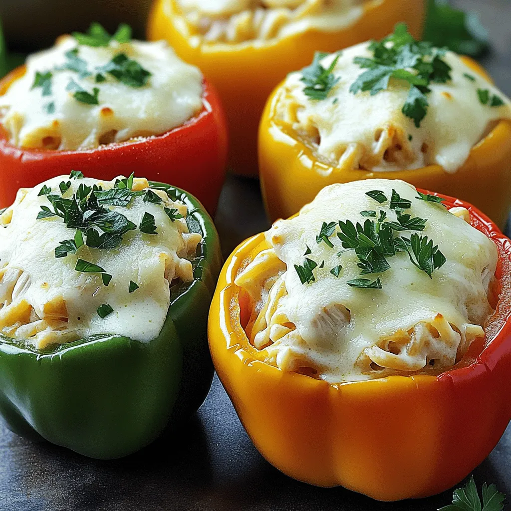 Chicken Alfredo Stuffed Peppers Flavorful and Easy Dish