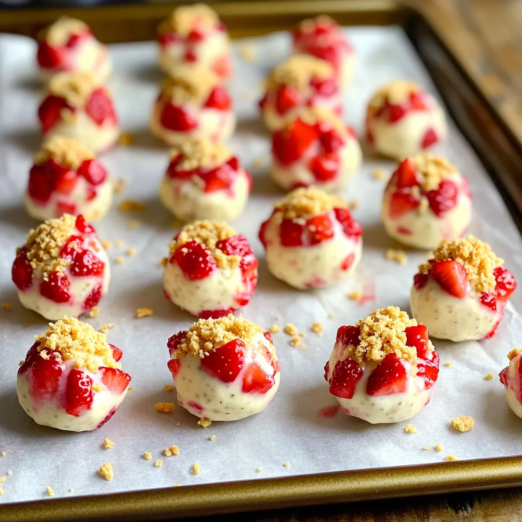 Strawberry Cheesecake Protein Bites Simple and Tasty