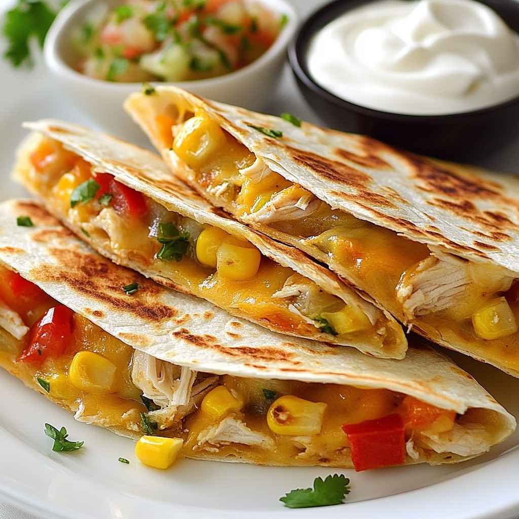 Savory Kid-Friendly Chicken and Cheese Quesadillas
