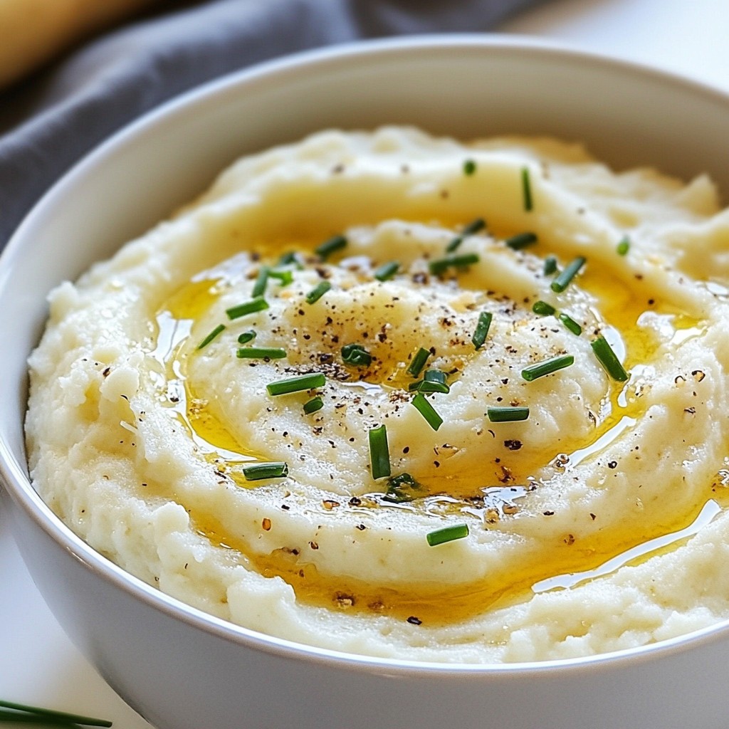 Garlic Parmesan Mashed Cauliflower Tasty Side Dish