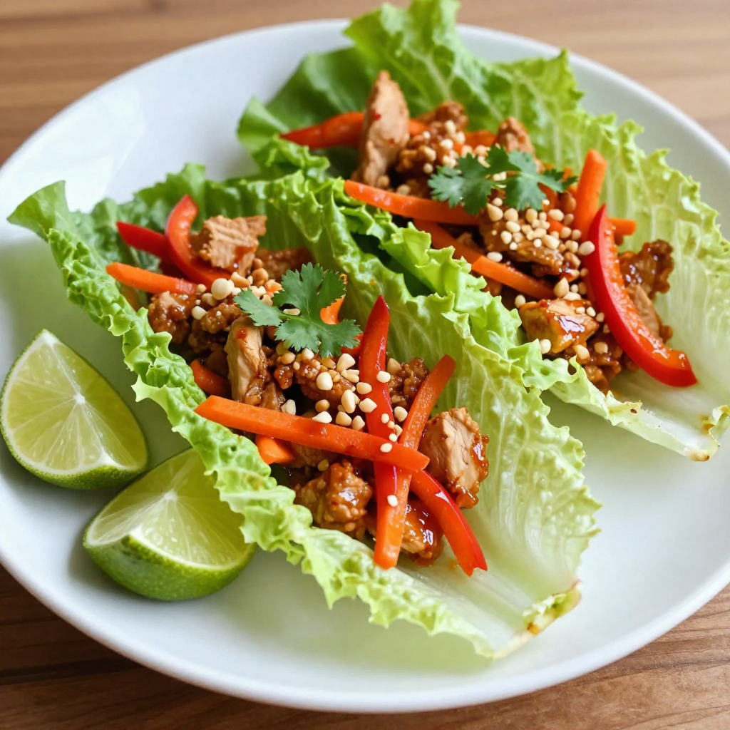 Sweet Chili Chicken Lettuce Wraps Flavorful and Fresh