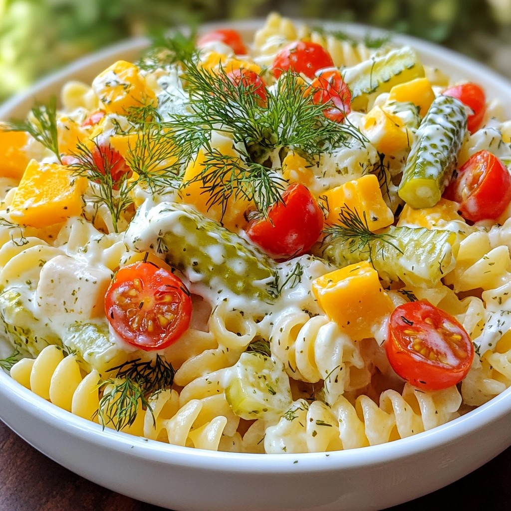 Dill Pickle Pasta Salad Fresh and Tasty Recipe