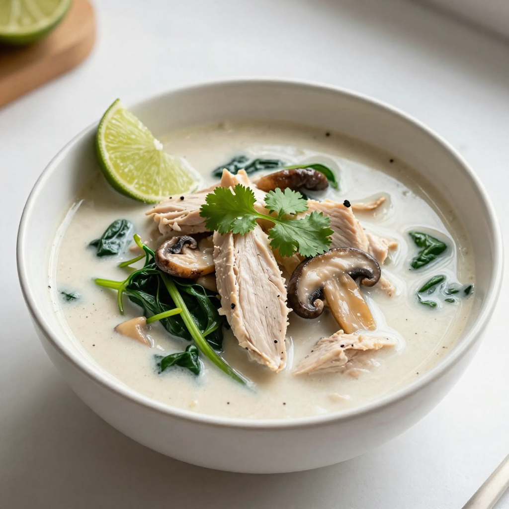 Thai Coconut Chicken Soup Flavorful and Comforting Dish