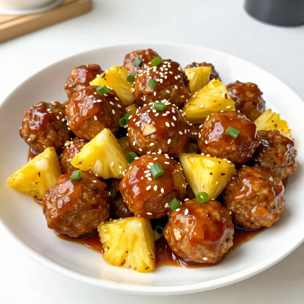 Pineapple Teriyaki Meatballs Flavorful and Easy Dish