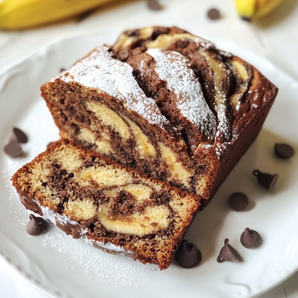 Mocha Swirl Banana Bread Deliciously Simple Recipe
