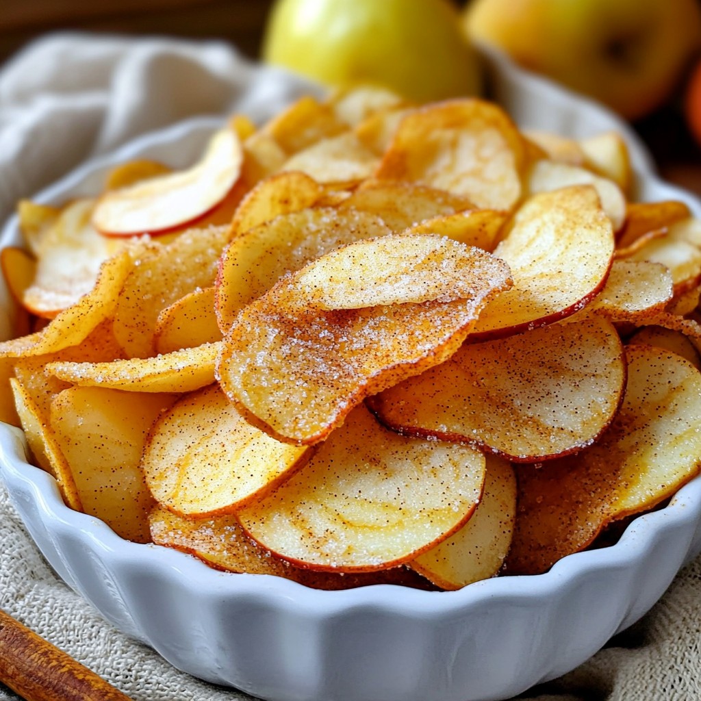 Cinnamon Sugar Apple Chips Easy and Crunchy Snack