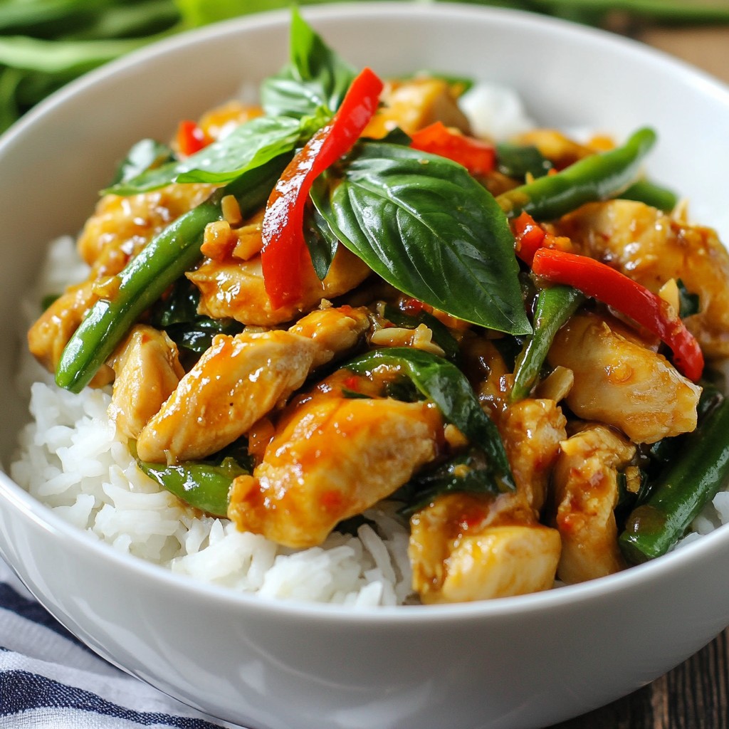Spicy Thai Basil Chicken Easy and Flavorful Recipe