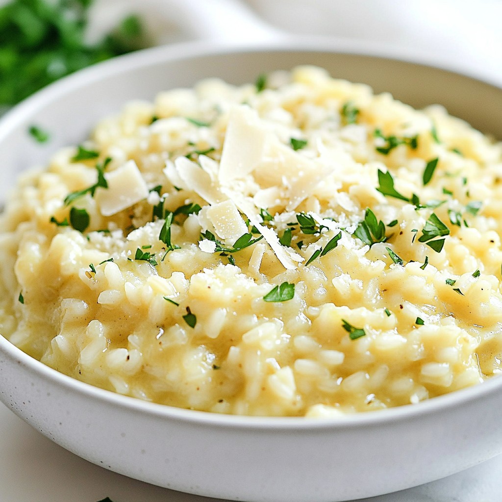 Creamy Garlic Parmesan Risotto Simple and Delicious