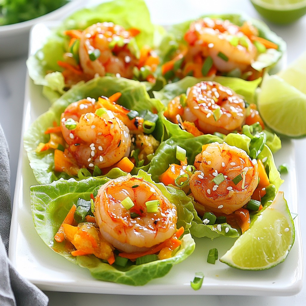 Spicy Shrimp Lettuce Wraps Tasty and Easy Meal